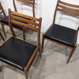 Suite de six élégantes chaises scandinaves