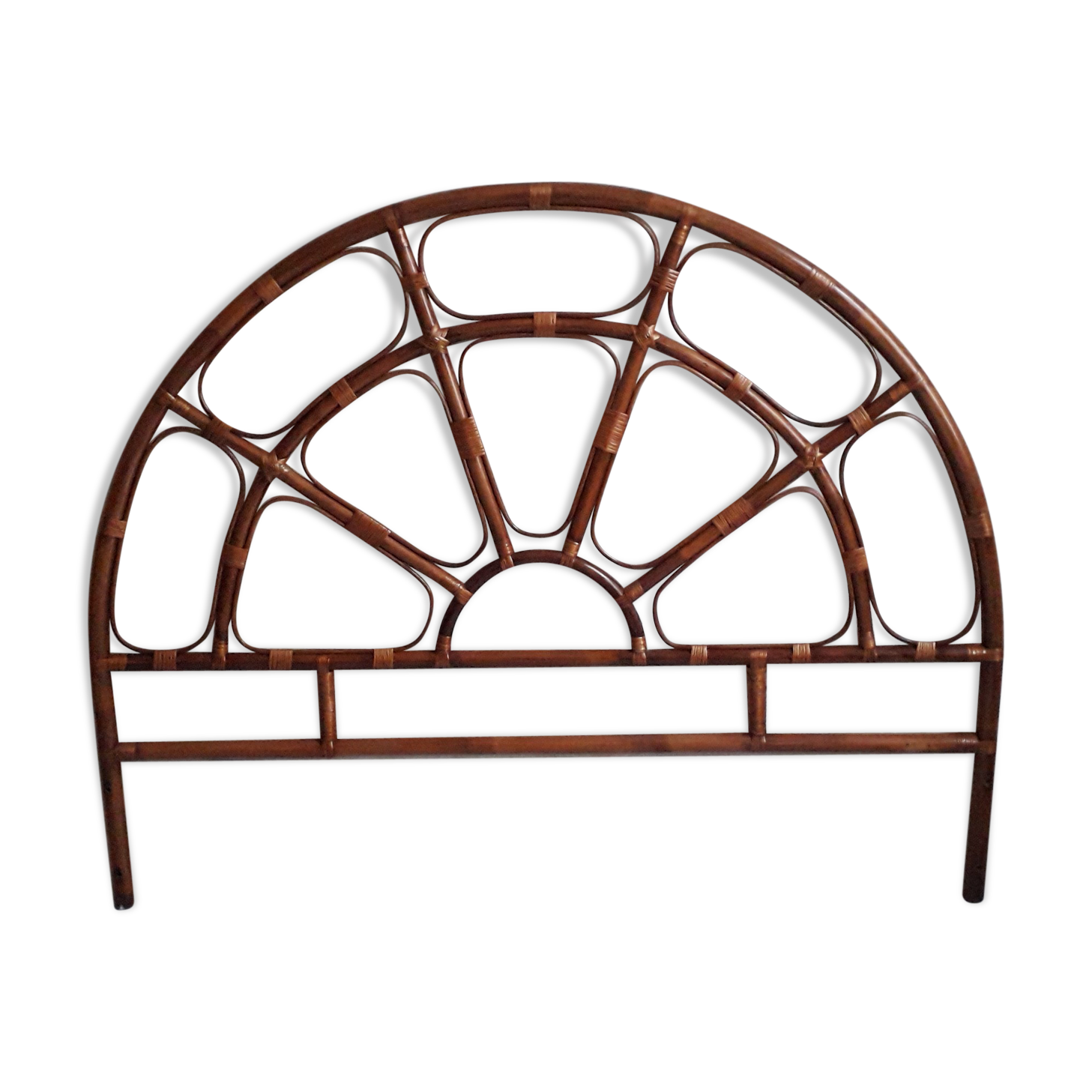 Bamboo and rattan bedhead