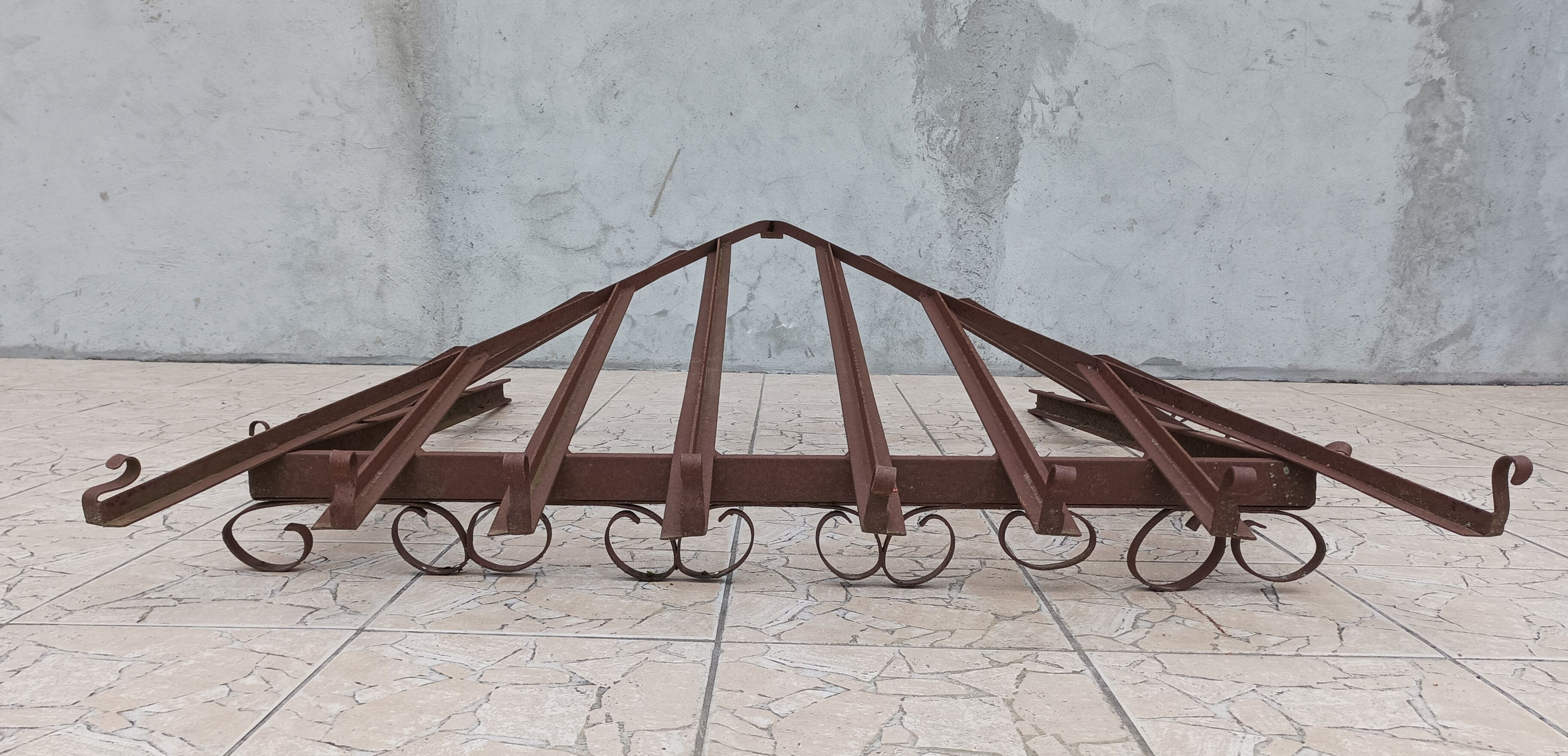 Old wrought iron canopy