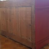 English style painted red storage cabinet