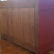 English style painted red storage cabinet