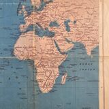 Vintage world map planisphere 1939