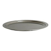 Plateau rond miroir en métal brillant