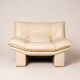 Nicoletti — Pair of lounge chairs "Ambassador" in cream leather