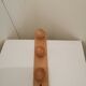 Wooden wall coat rack 3 pateres