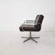 Walter Knoll leather swivel desk chair, Germany 1970's