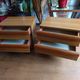 vintage bedside tables in elm by Simat Doubinski Brothers