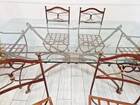 Vintage Provencal French Dining Table and 6 Chairs