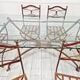 Vintage Provencal French Dining Table and 6 Chairs