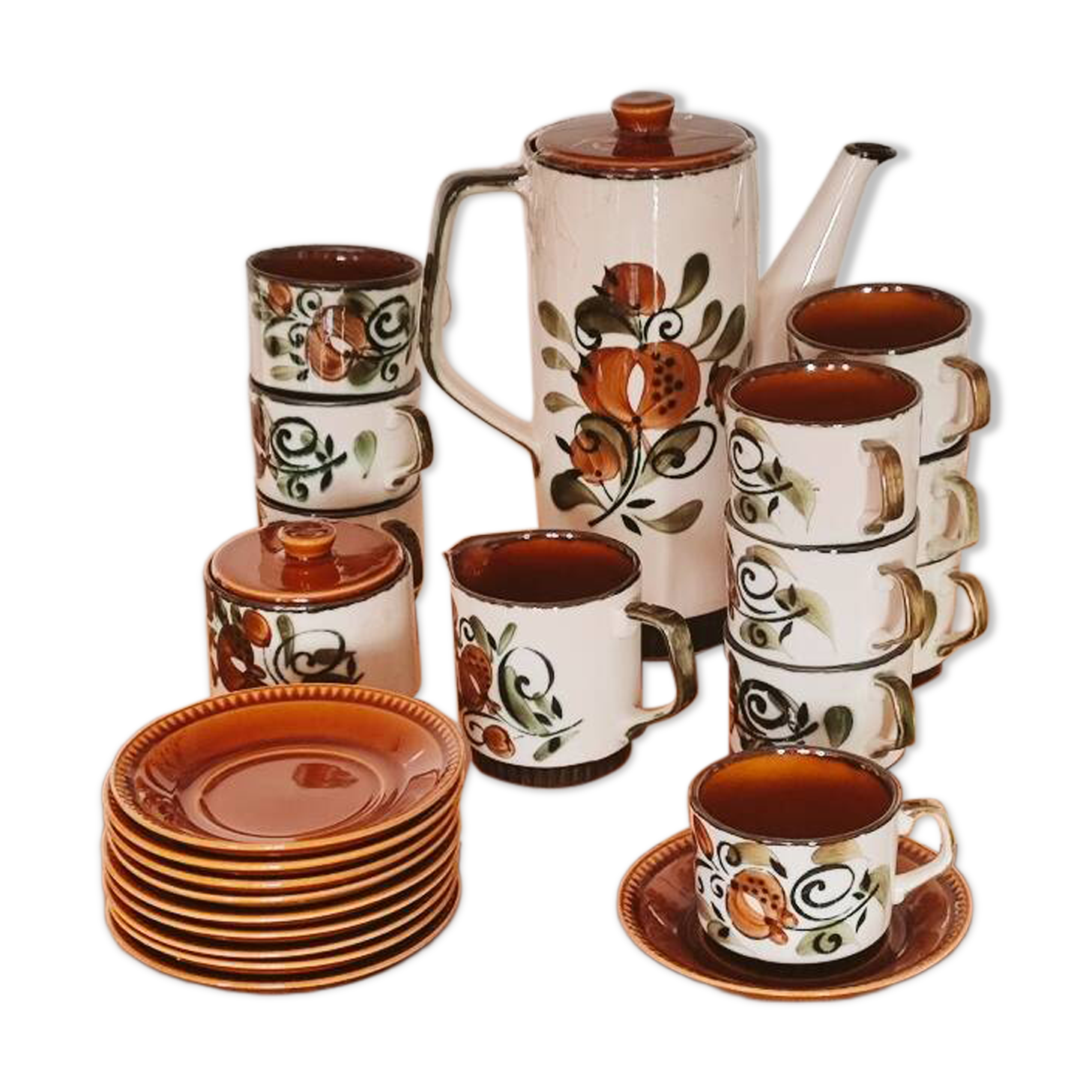 Coffee service Boch la Louvière Argenteuil made in Belgium