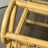 Rolling table from the 60s in bamboo