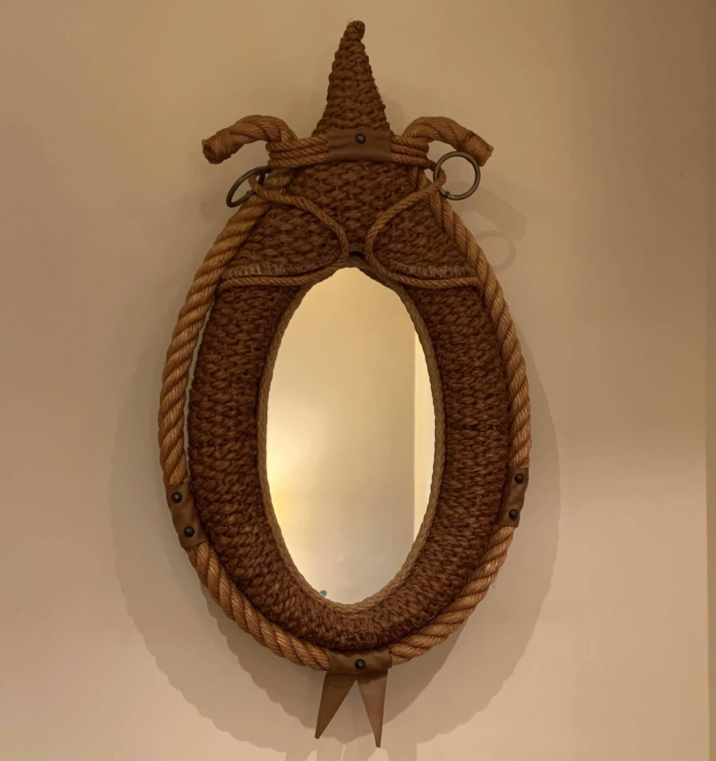 Rope mirror by Adrien Audoux & Frida Minet