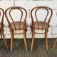 set of 4 Thonet bistro chairs with wooden seats N°4118
