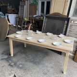 Rectangular table in raw wood