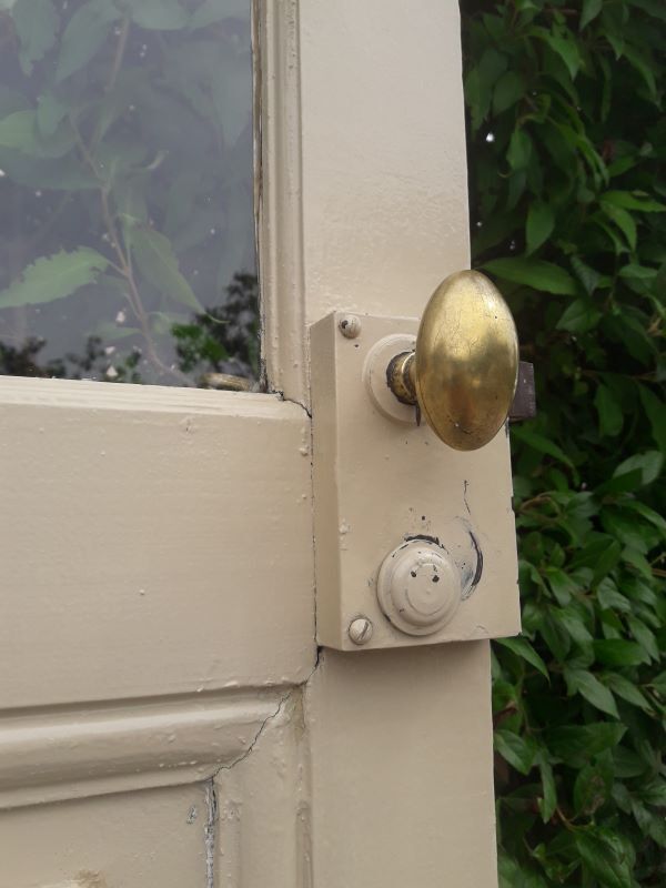 Old glazed communication door, 81x224cm