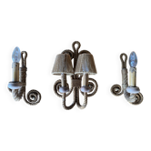 Set of Audoux Minet wall lights.