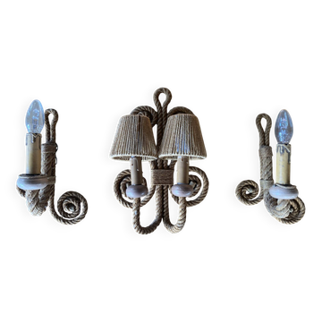 Set of Audoux Minet wall lights.