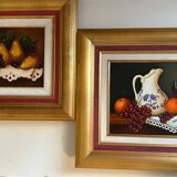Pair of still lifes in oil