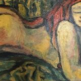 Table nude woman lying 30X40