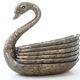 Vide-poche cygne en métal argenté 1970