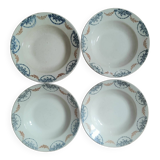 Assiettes en terre de fer Longwy