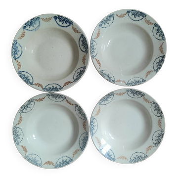 Longwy iron earthenware plates
