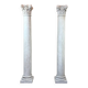 Pair of Carrara marble columns, 214 cm high, circa 1880
