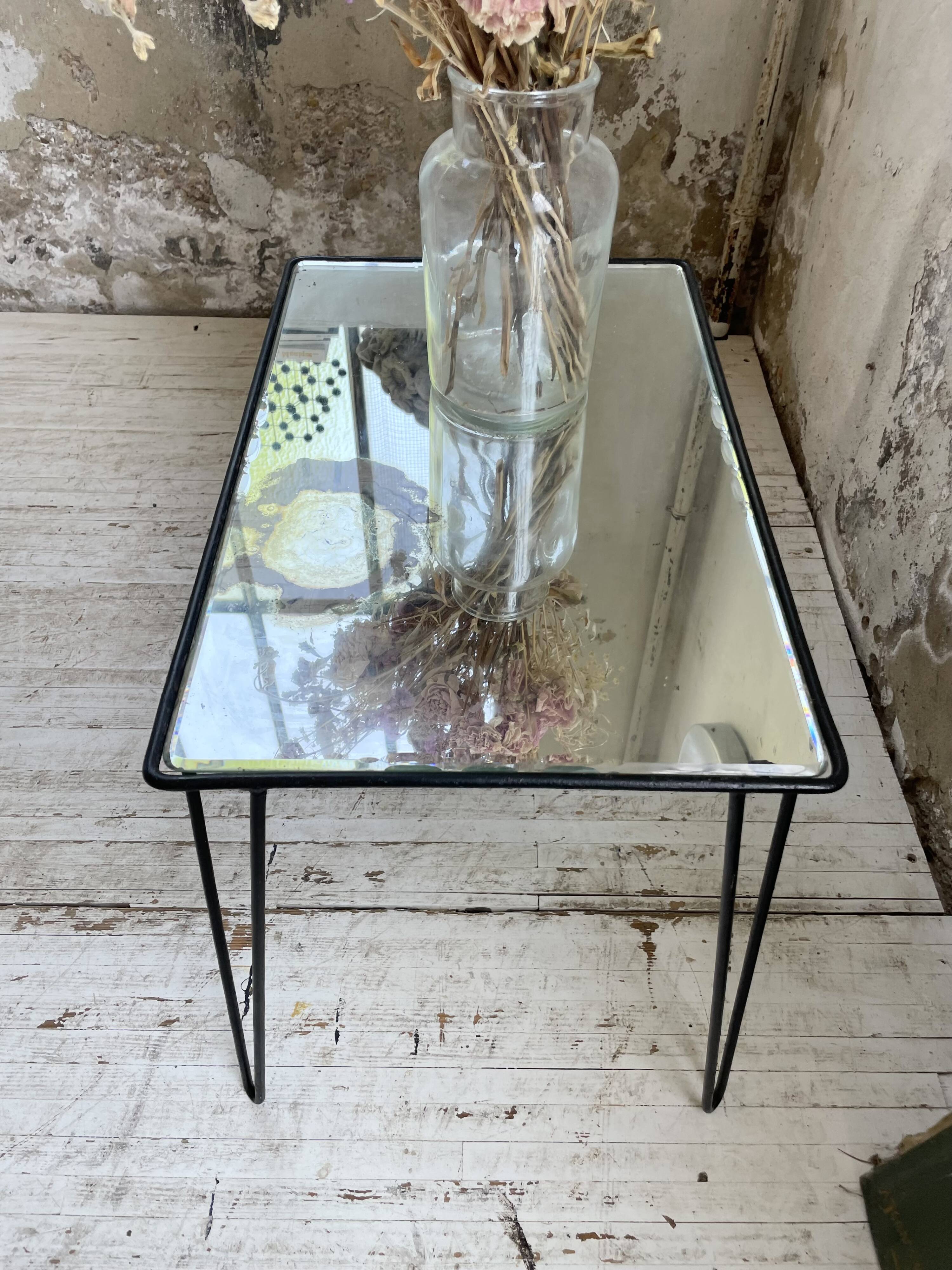 Mirrored coffee table from the 60s