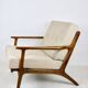Danish Vintage Beige Boucle Armchair, 1970s