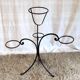 Black lacquered metal plant holder 50s/60s