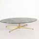 Table basse marbre laiton Michel Kin Italie 1960 Arflex éditeur