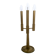 Three-Arm Brass Table Lamp with a Candelabra Design, Italy