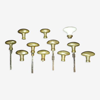 Set of brass door handles "Olive Type"