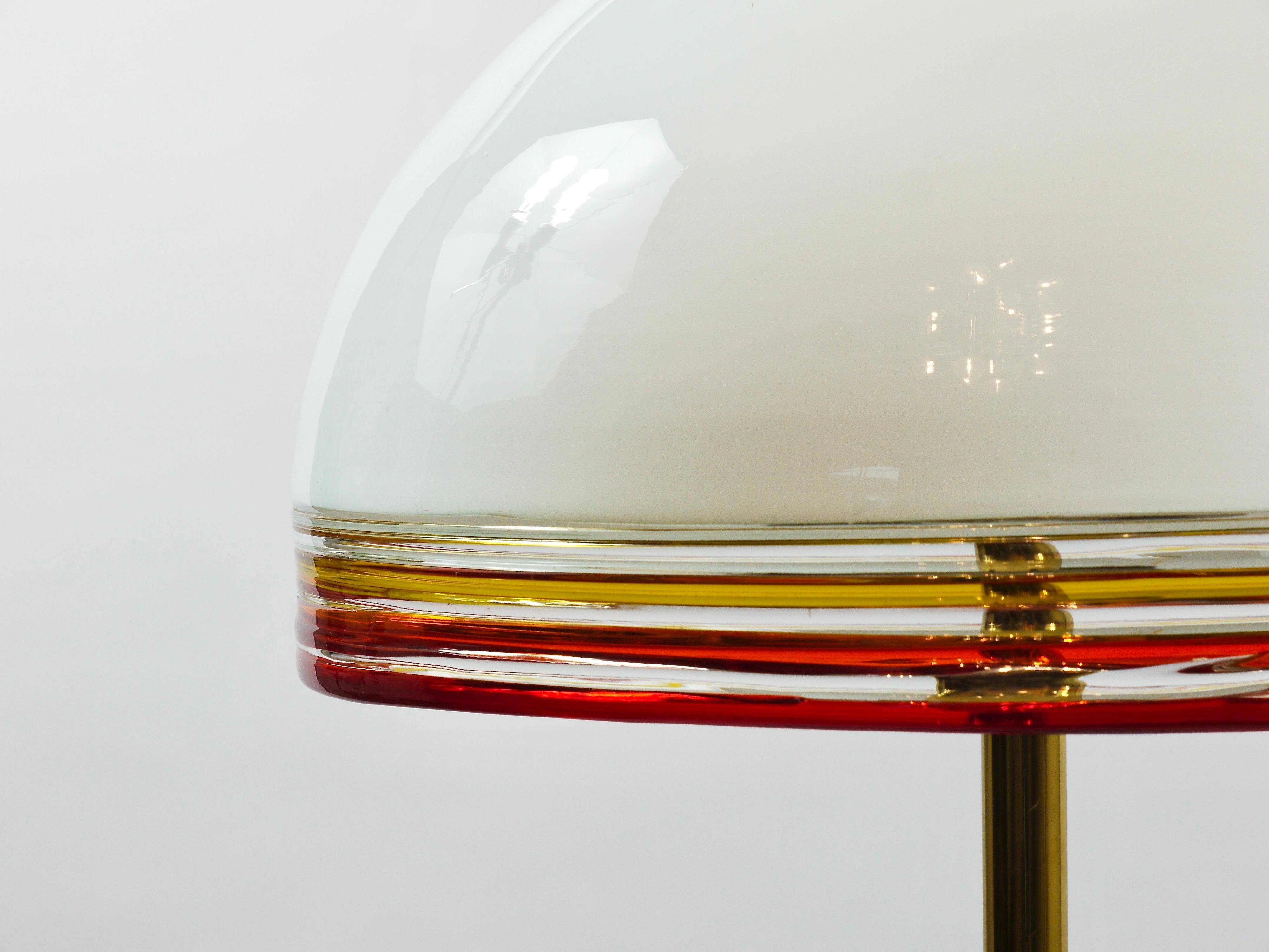 Lampe sur pied Roberto Pamio Febo en marbre, laiton et verre de Murano par Leucos Italie