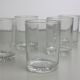 Set of 7 glass water glasses