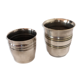 Pair of silver timbales