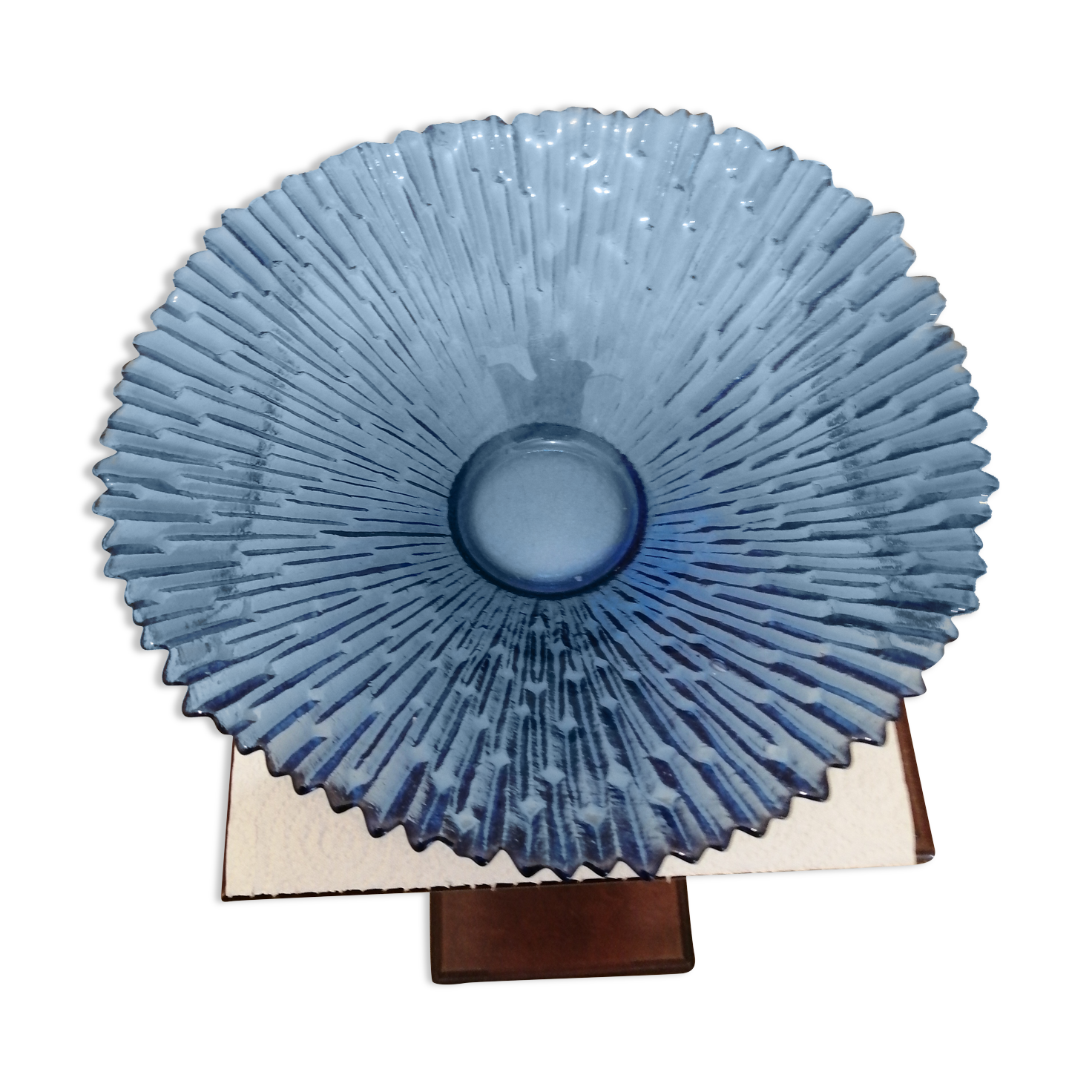 Blue glass bowl