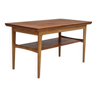 Table pliante, teck et bois de chêne Danemark années 1970