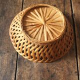 Braided openwork vintage basket