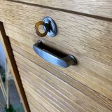 Curtain cabinet raw oak binder