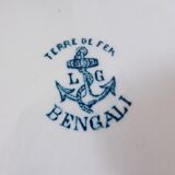 Round ironstone plate from LG Clairefontaine model Bengali 210885.