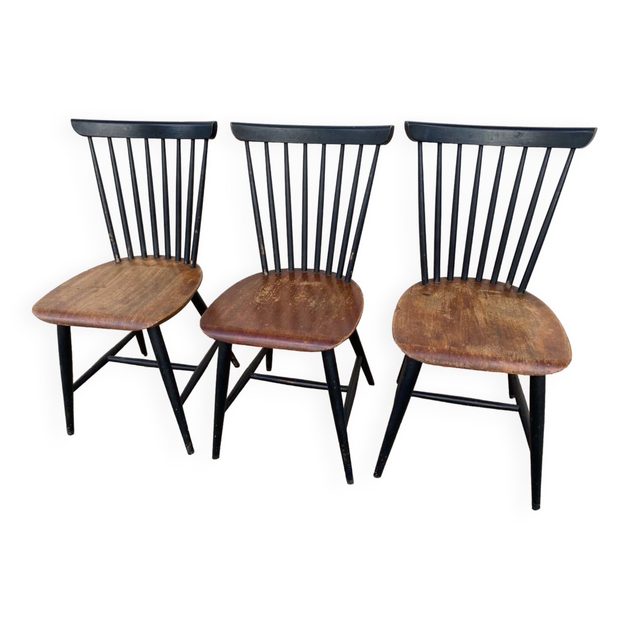 Trio of tapiovaara style chairs
