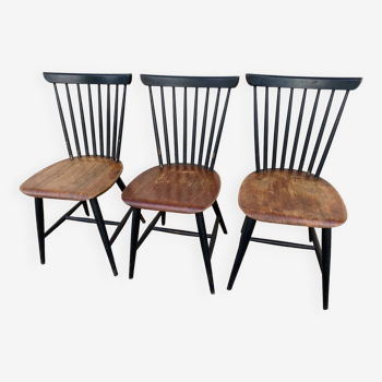 Trio of tapiovaara style  chairs