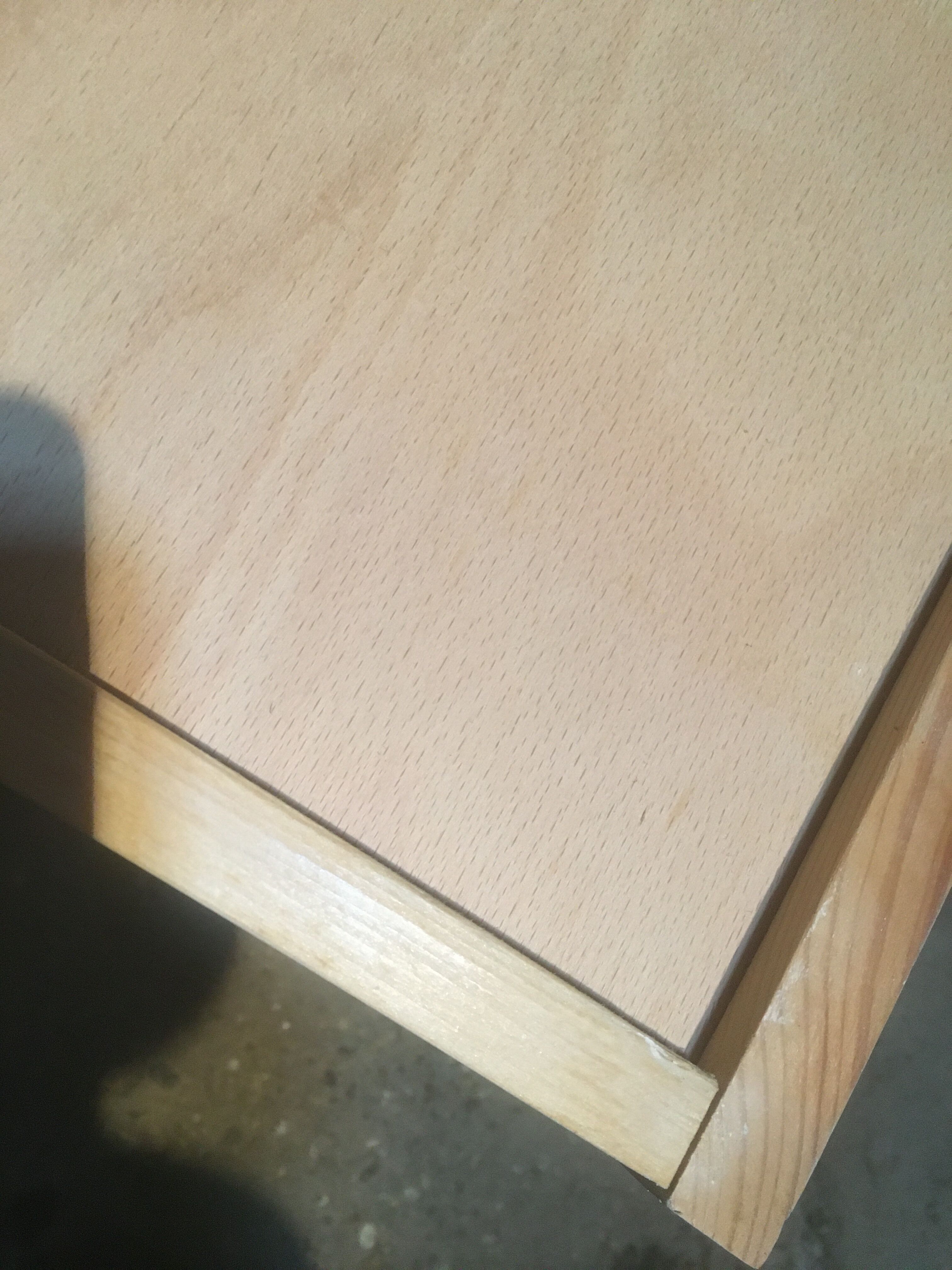 White patinated pine grain cabinet