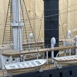 Model representing a battleship of the late nineteenth century