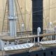Model representing a battleship of the late nineteenth century
