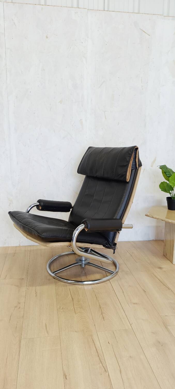 Leather ottoman chair