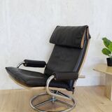 Leather ottoman chair