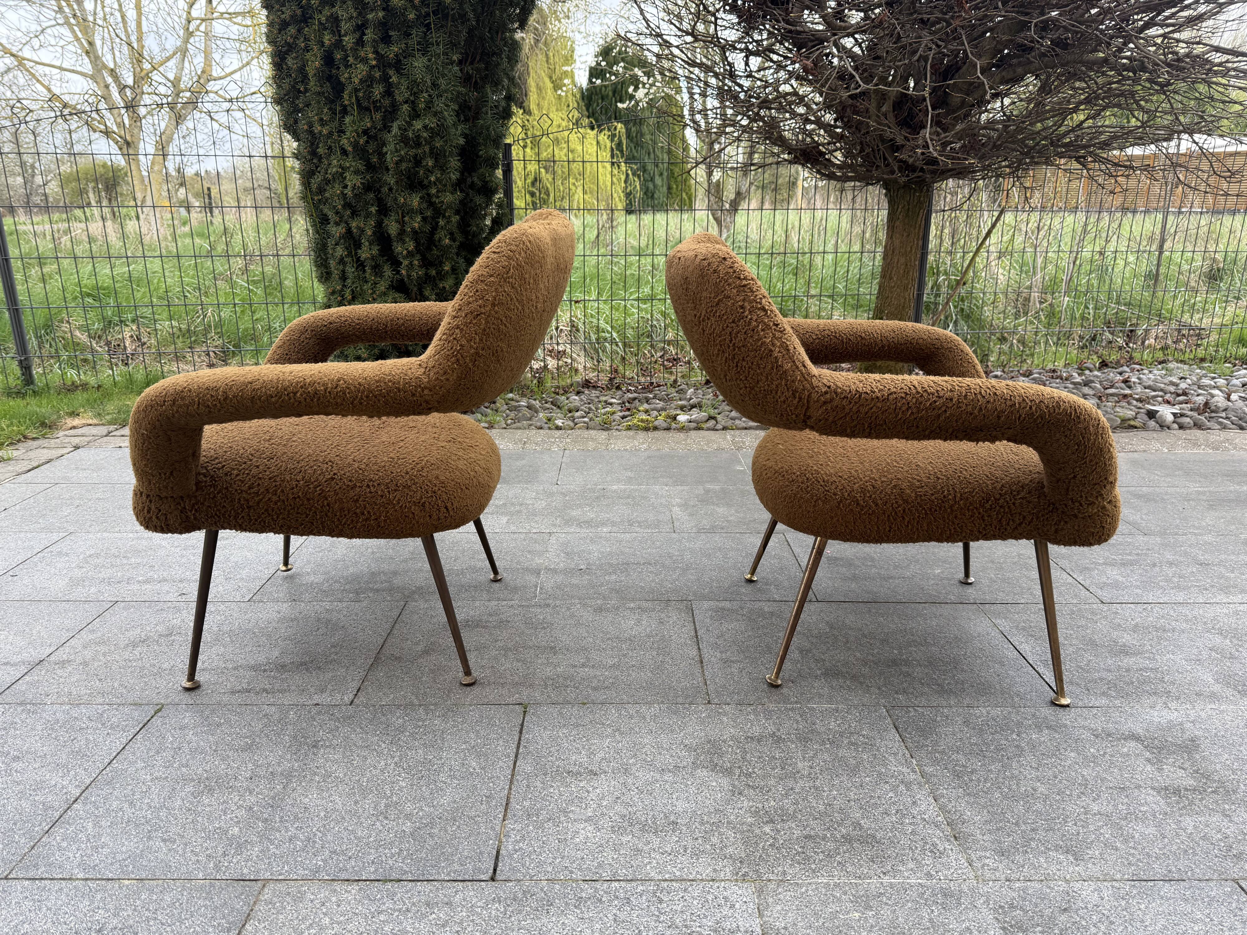 Set of 2 armchairs Attributed to Gastone Rinaldi for Rima Italy 1950s