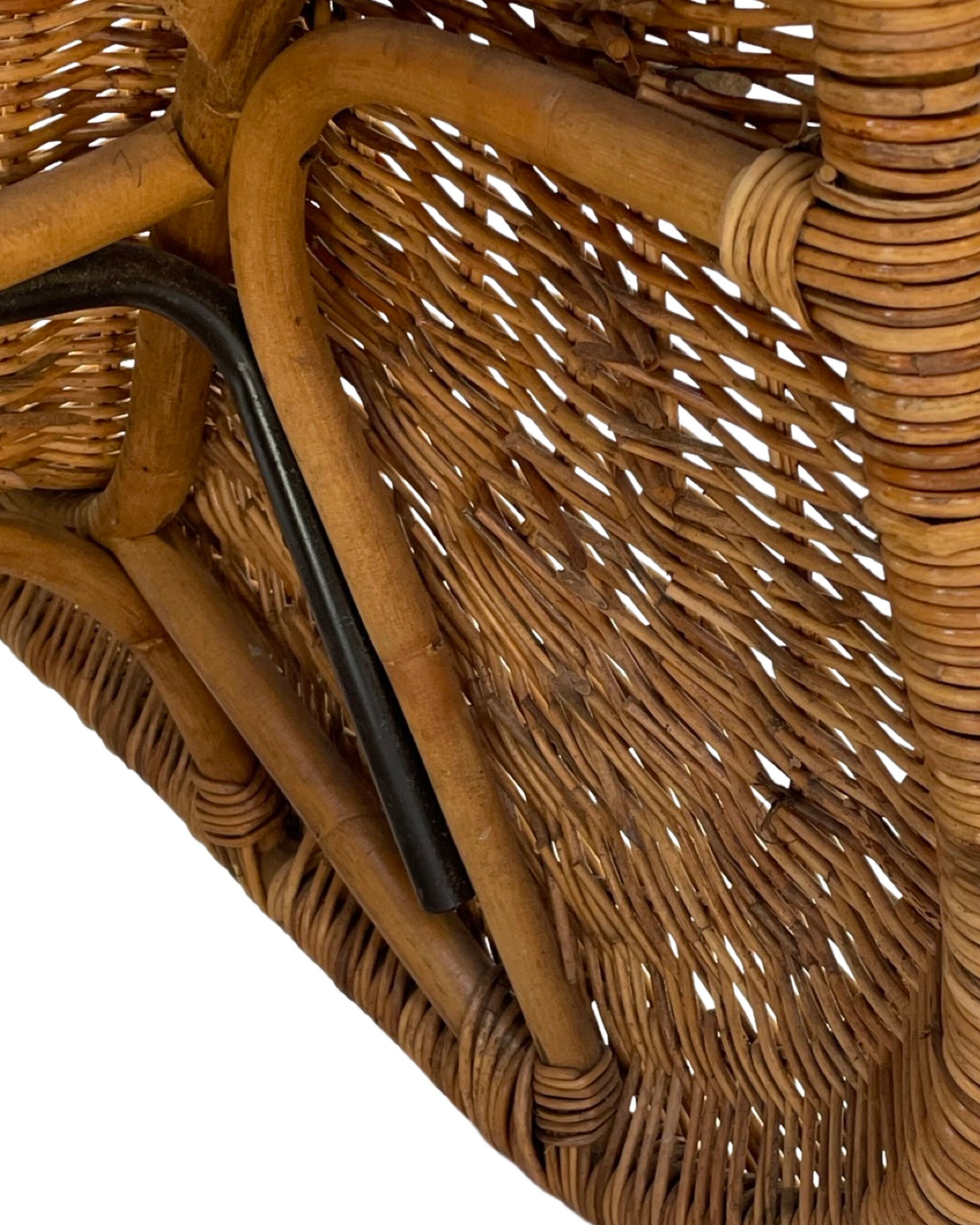 Karlskrona Rattan Wicker Chaise Lounge by Karl Malmvall for Ikea